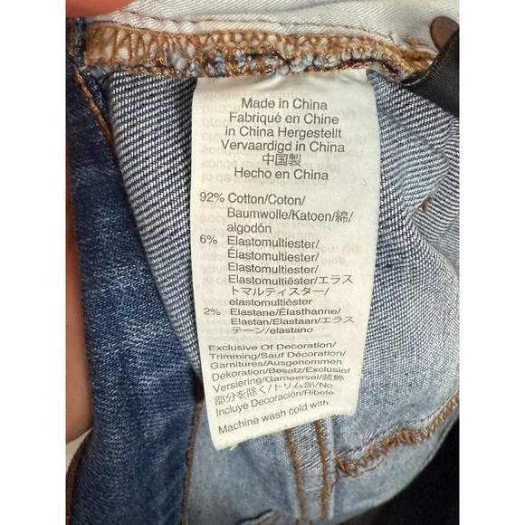 Madewell Cali Demi Boot Crop Jeans Womens Size 28 Medium Wash Frayed Hem - Picture 10 of 11